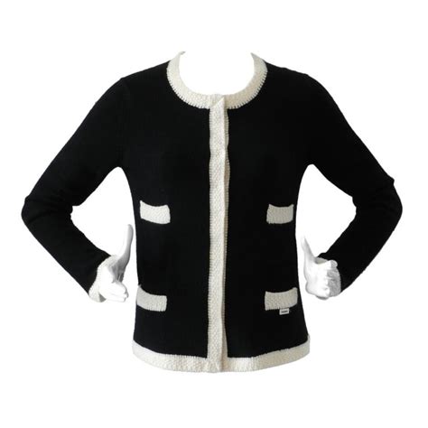 v neck black chanel sweater|Chanel cardigan sweater.